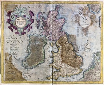 England, Skotland og Irland af Gerardus Mercator