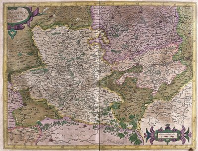 Hainaut, Namur, Belgien (gravering af Gerardus Mercator