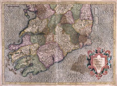Irland af Gerardus Mercator