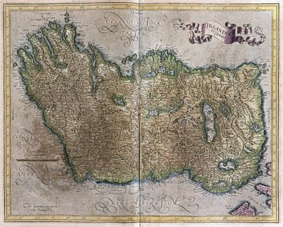 Irland af Gerardus Mercator