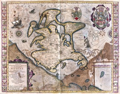 Isle of Rugen, Tyskland (gravering af Gerardus Mercator