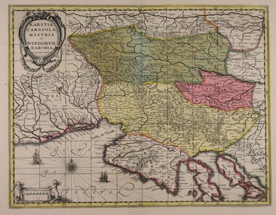 Karstia, Carniola, Histria et Windorum marchia af Gerardus Mercator