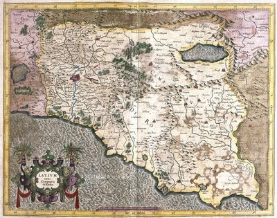 Lazio, Italien (gravering af Gerardus Mercator