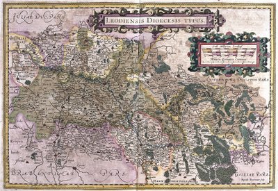Liege, Belgien (gravering af Gerardus Mercator