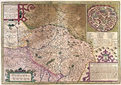 Limoge, Frankrig (gravering af Gerardus Mercator