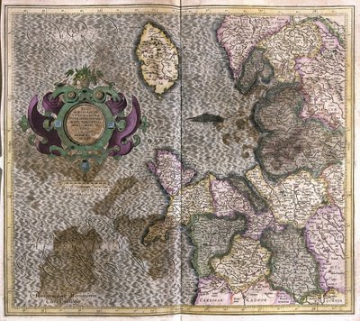 Nordvestengland (gravering af Gerardus Mercator
