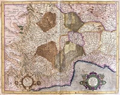 Piemond, Genova og Montserrat (gravering af Gerardus Mercator
