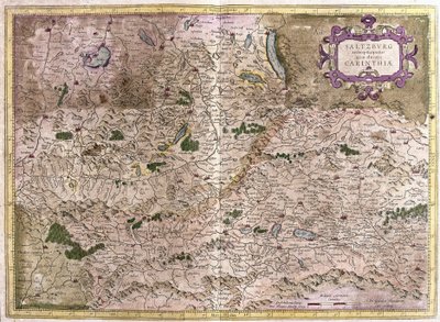 Salzburg og Kärnten, Østrig (gravering af Gerardus Mercator