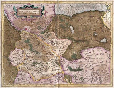 Sachsen og Mecklenburg, Tyskland (gravering af Gerardus Mercator