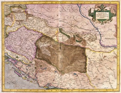 Sclavonia, Kroatien, Bosnien og Dalmatien (gravering af Gerardus Mercator