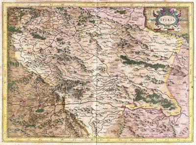 Steiermark, Østrig (gravering af Gerardus Mercator
