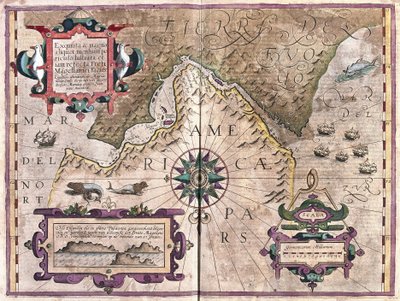 Magellanstrædet (gravering af Gerardus Mercator