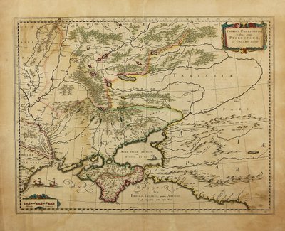 Taurica Chersonesus. Kort over Krim, 1595 af Gerardus Mercator