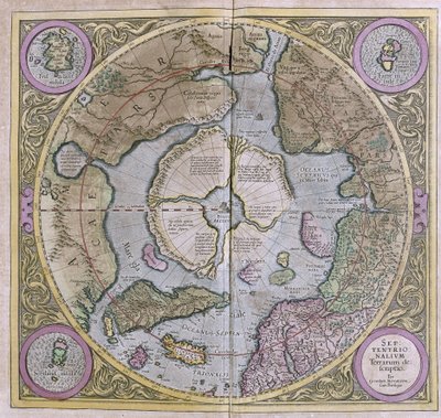 De nordlige polarområder af Gerardus Mercator