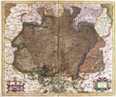 Thuringen, Tyskland (gravering af Gerardus Mercator