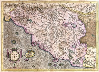 Toscana, Italien (gravering af Gerardus Mercator