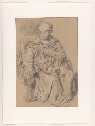 Siddende orientalsk mand af Gerbrand van den Eeckhout (copy after)