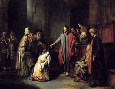 Kristus og den ægteskabelige kvinde, 1653 af Gerbrand van den Eeckhout