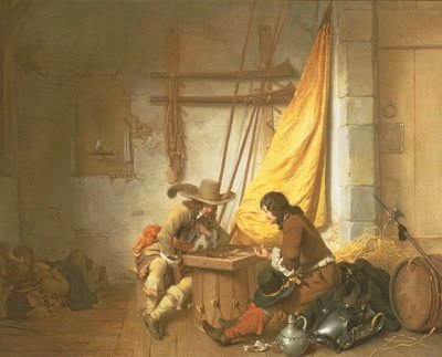 Soldater, der spiller Tric-Trac, 1653 af Gerbrand van den Eeckhout