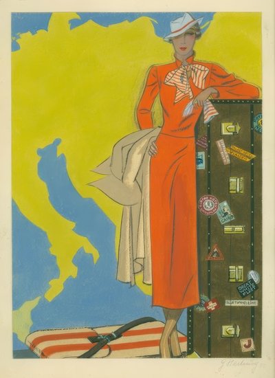 Damemode 1932 / rejsekjole / Gerd Hartung af Gerd Hartung