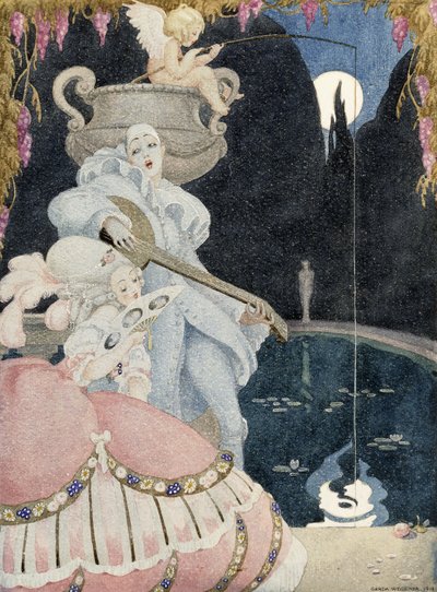 Elegant og Pjerrot af Gerda Marie Frederike Wegener