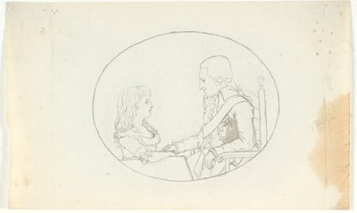 Arveprins Frederik med arveprinsen (Chr. VIII) af Gerhard Ludvig Lahde