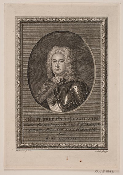 Danish: Christian Frederik greve af Haxthausen af Gerhard Ludvig Lahde