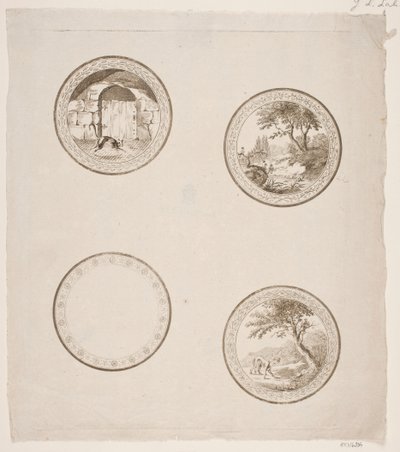 Fire vignetter til La Fontaines fabler af Gerhard Ludvig Lahde
