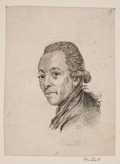 Portræt af maleren A. Graff af Gerhard Ludvig Lahde
