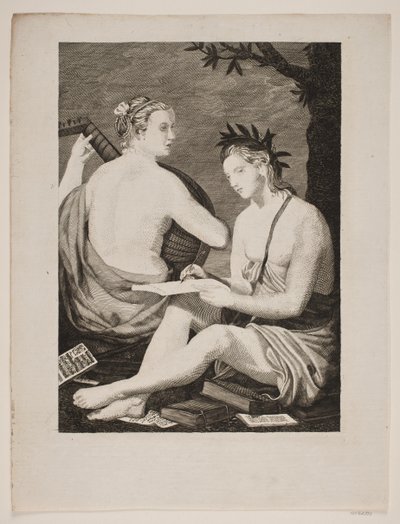 Terpsichore et Kalliope af Gerhard Ludvig Lahde