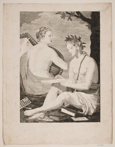 Terpsichore et Kalliope af Gerhard Ludvig Lahde