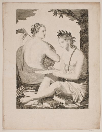 Terpsichore et Kalliope af Gerhard Ludvig Lahde