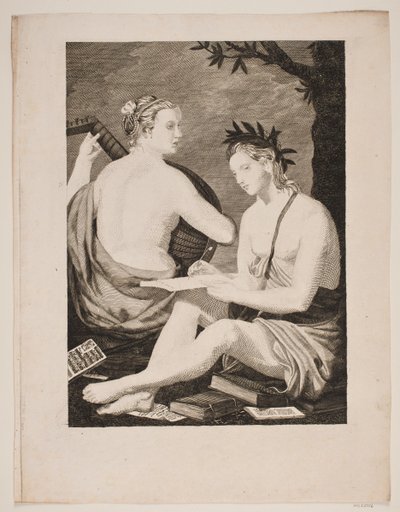 Terpsichore et Kalliope af Gerhard Ludvig Lahde