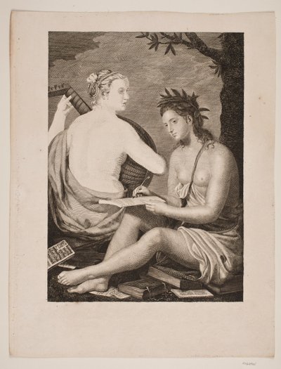 Terpsichore et Kalliope af Gerhard Ludvig Lahde