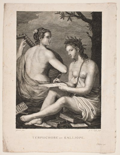 Terpsichore et Kalliope af Gerhard Ludvig Lahde