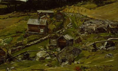 Gård i Valdres af Gerhard Munthe