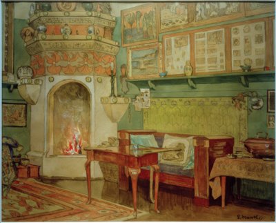 Interiør "Leveld" Stue af Gerhard Peter Frantz Vilhelm Munthe