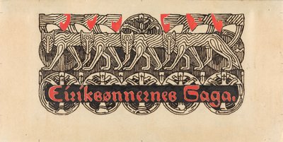Für Snorre Sturlason, Königssagas, Kristiania 1899 af Gerhard Munthe