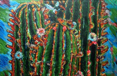 Blomstrende kaktus, 2013 (olie på lærred) af Gerhardt Isringhaus