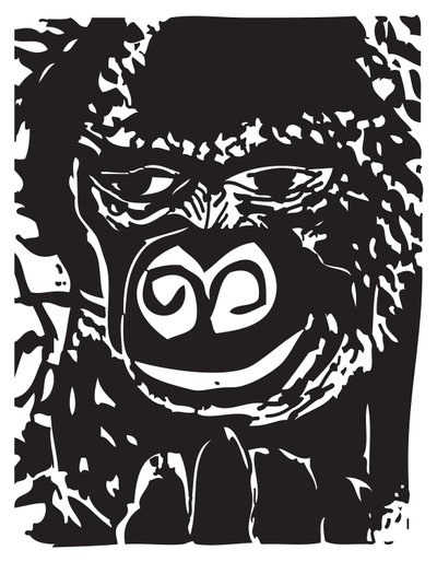 Eftertænksom gorilla af Gerhardt Isringhaus