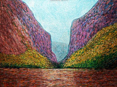 Sumidero Canyon,2019 (olie på lærred) af Gerhardt Isringhaus