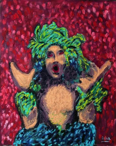 Woodland Shaman, 2020 (olie på lærred) af Gerhardt Isringhaus