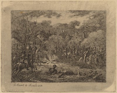 Eksplosion af en granat af Gerhardus Emaus de Micault