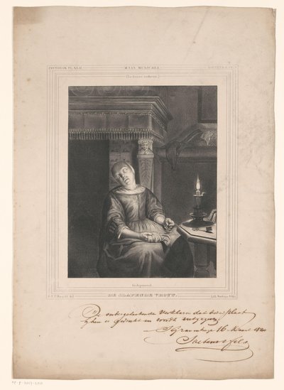 sovende kvinde af Gerhardus Fredericus Eilbracht