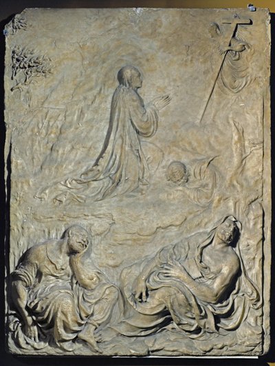 Kristus i Getsemane, udsmykning til et tabernakel ... af Germain (attr to) Pilon