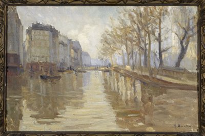 Quai Montebello (1910 oversvømmelser) af Germain Eugene Bonneton