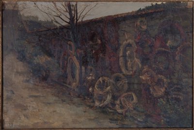 Den forenede mur på Père-Lachaise-kirkegården af Germain Eugene Bonneton