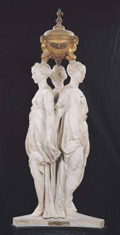 De tre nåder, begravelsesmonument med hjertet af Henri II (1519-59) 1559 (marmor) af Germain Pilon