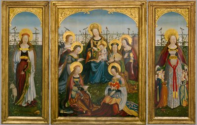 Triptykon af Jomfruen og barnet med helgener af German