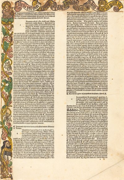 Border fra en almanak af German 15th Century